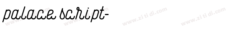 palace script字体转换